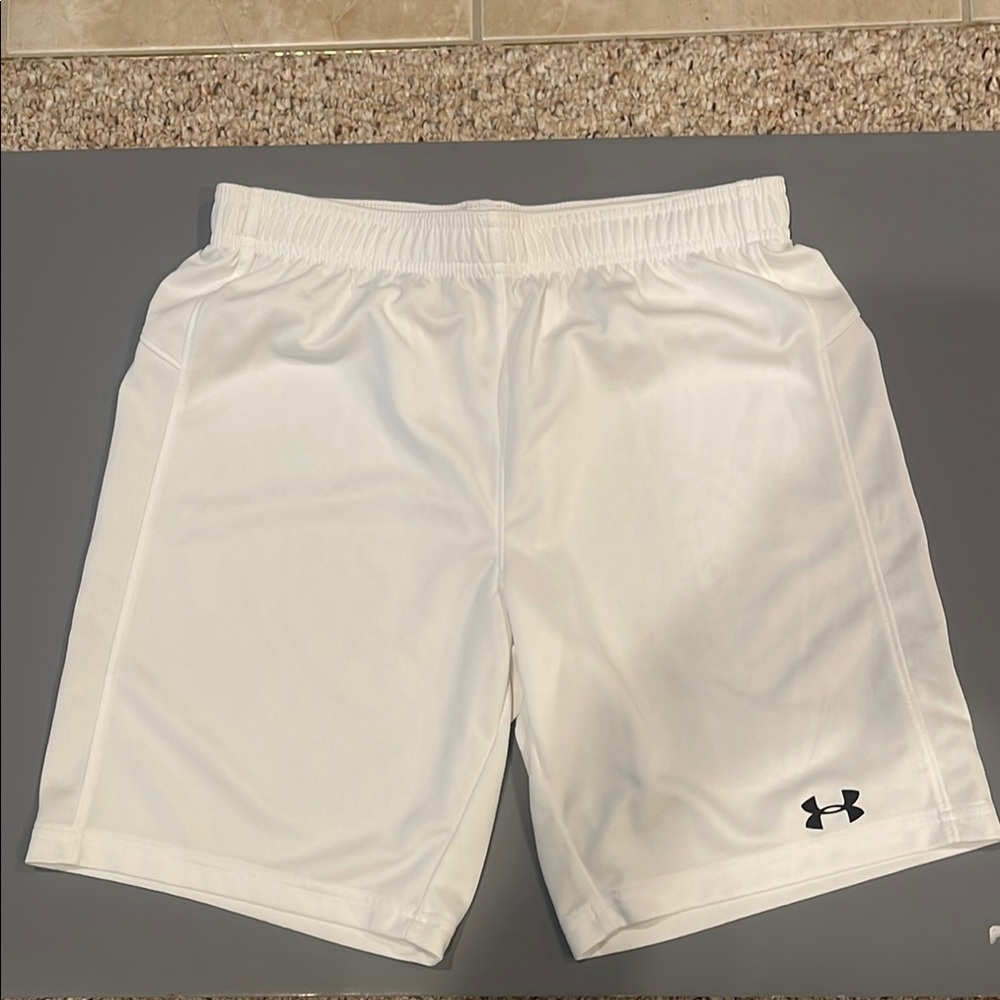 Under Armour Boys  Athletic White Shorts